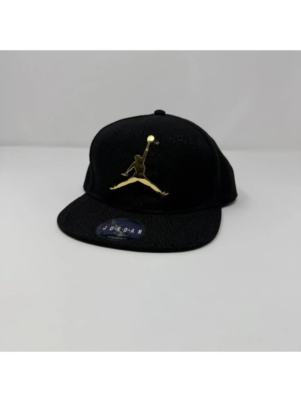 NEW Jordan Pro Elephant Ingot Snapback Kids 8-20 Hat Black Gold Jumpman Sports